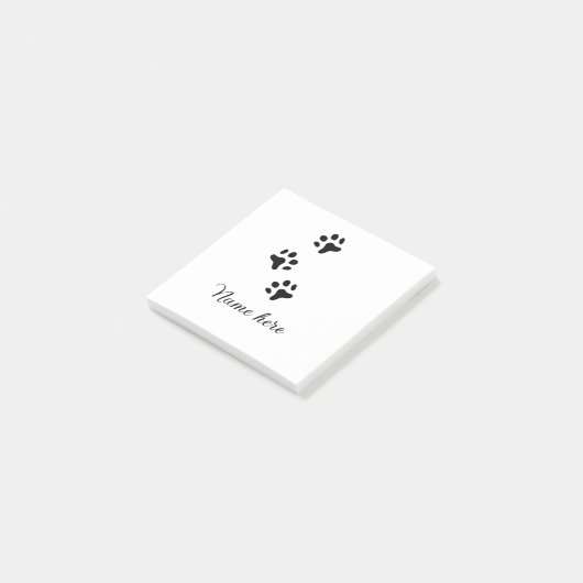 犬の前黒ペット追加の名前文字動物の前写真 ポストイット (アングル)