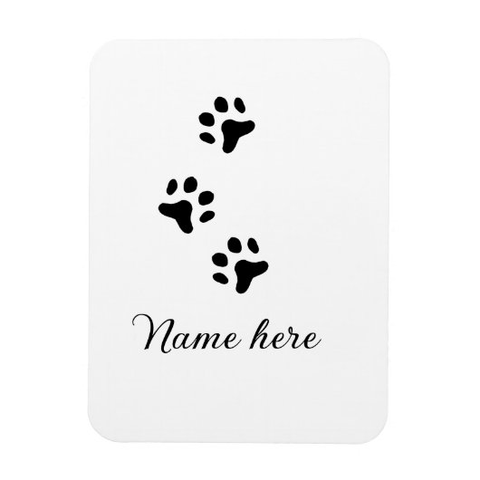 犬の前黒ペット追加の名前文字動物の前写真 マグネット (縦)