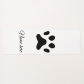 犬の前黒ペット追加の名前文字動物の前写真 ヨガマット (裏面(横))