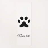 犬の前黒ペット追加の名前文字動物の前写真 ヨガマット (正面)