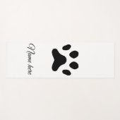 犬の前黒ペット追加の名前文字動物の前写真 ヨガマット (正面(横))