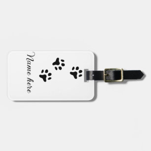 犬の前黒ペット追加の名前文字動物の前写真 ラゲッジタグ