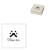 犬の前黒ペット追加の名前文字動物の前写真 ラバースタンプ (押印)