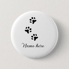 犬の前黒ペット追加の名前文字動物の前写真 缶バッジ