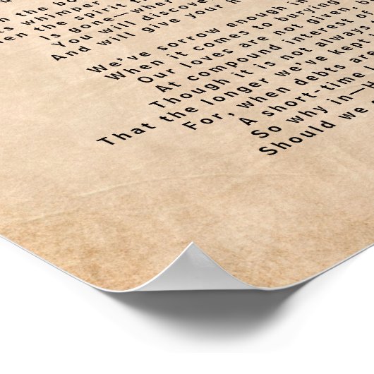 犬の力，感動的な詩 ポスター (角)