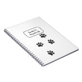 犬の動揺して前足のトラック ノートブック (右側)