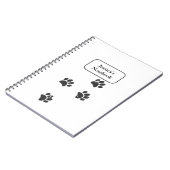 犬の動揺して前足のトラック ノートブック (左側)