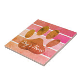 犬の動揺して前足プリント名前をカスタムする タイル (側面)