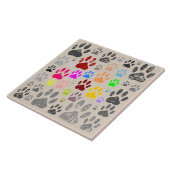 犬の動揺して手の上クラフト紙背景 タイル (側面)