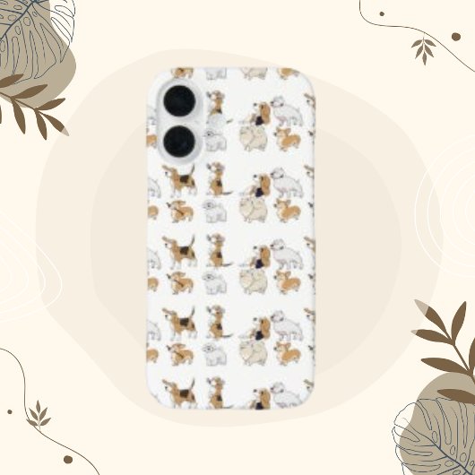 犬の動物可愛いコルギブラウンボロンカ Case-Mate iPhoneケース