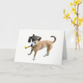 犬の卒業カード カード (黄色い花)