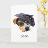 犬の卒業カード カード (黄色い花)