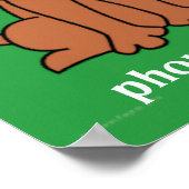 犬の原因の募金温度計 ポスター (角)