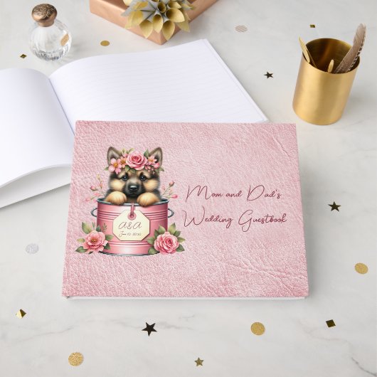 犬の友人ママとパパ結婚ズ ゲストブック (正面見開き)