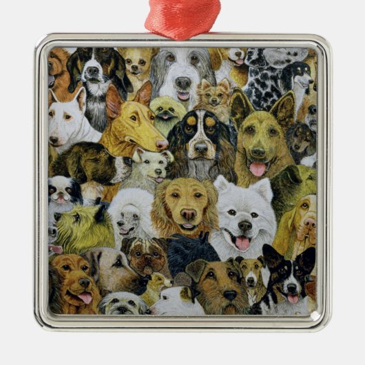 犬の友人 メタルオーナメント (正面)