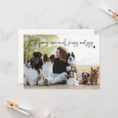 犬の友最高の達グリーティングカード カード (正面/裏面インサイチュ)