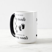 犬の叔母を人間の叔母の妊娠リビールに昇進 モーフィングマグカップ (正面左)