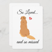 犬の同情カード印刷可能 – インスタントダウンロード 招待状 (正面/裏面)