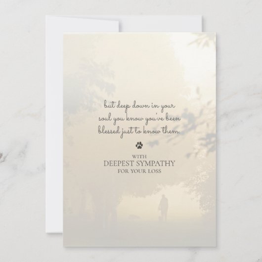 犬の同情カード最高の – 友人は見つけるための懸命 カード (裏面)