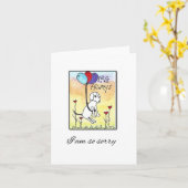 犬の同情カード、ペットの損失、死、メモリアルカード カード (黄色い花)