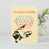 犬の同情カード 招待状 (スタンド正面)