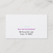 犬の名刺のプードルのかわいい水玉模様の青 名刺 (裏面)