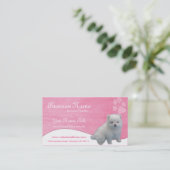 犬の名刺:: ポメラニア犬の子犬 名刺 (スタンド正面)