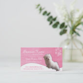 犬の名刺:: マルタの子犬 名刺 (スタンド正面)