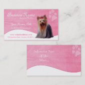 犬の名刺:: ヨークシャのヨークシャーテリア 名刺 (正面/裏面)