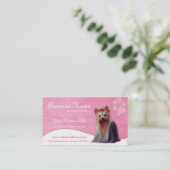 犬の名刺:: ヨークシャのヨークシャーテリア 名刺 (スタンド正面)