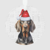 犬の名前と写真のクリスマスを探す オーナメント (裏面)