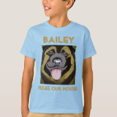 犬の名前と写真のTシャツのパーソナライズ Tシャツ (正面)
