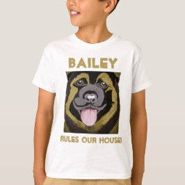 犬の名前と写真のTシャツのパーソナライズ Tシャツ
