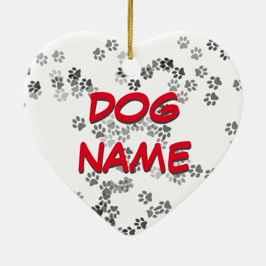 犬の名前のオーナメント セラミックオーナメント (裏面)