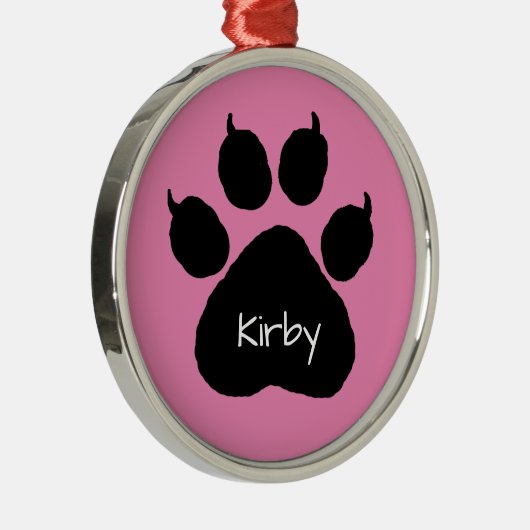 犬の名前のポーパーソナライズされたト印刷クリスマス メタルオーナメント (右)