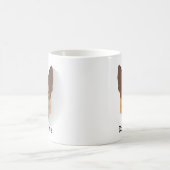 犬の名前の追加、ドイツの羊飼いGSD コーヒーマグカップ (中央)