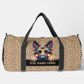 犬の名前または名前の追加，ドイツの羊飼い ダッフルバッグ (正面)