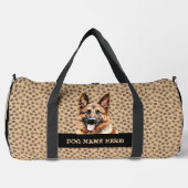 犬の名前または名前の追加，ドイツの羊飼い ダッフルバッグ (正面)