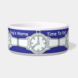 犬の名前をカスタマイズ 青い時間 食べる時間 ボウル