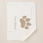 犬の名前を使用したポープリントをカスタマイズ可能 シェルパブランケット (正面)
