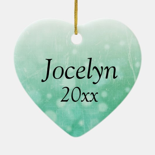 犬の名前を持つ個人用の犬の写真ハート セラミックオーナメント (裏面)