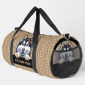 犬の名前を追加する名前， Silian Husky ダッフルバッグ (右コーナー)
