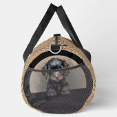 犬の名前を追加， Poodle – 黒 ダッフルバッグ (右)