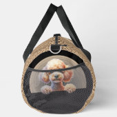 犬の名前を追加， Poodle - Cream - ダッフルバッグ (右)