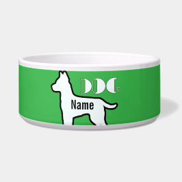 犬の名前を追加Green Pet ボウル