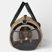 犬の名前、あなたの名前、キャリバリーキングチャールズスパニエル犬 ダッフルバッグ (右)