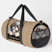 犬の名前、あなたの名前、シーズー（犬）Tzu ダッフルバッグ (右コーナー)