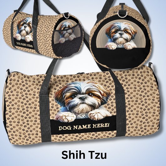 犬の名前、あなたの名前、シーズー（犬）Tzu ダッフルバッグ