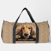 犬の名前、名前、アフガンハウンドを追加 ダッフルバッグ (正面)