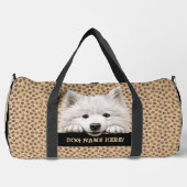 犬の名前、名前、Samoyedを追加 ダッフルバッグ (正面)